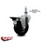 Service Caster 4 Inch Hard Rubber 10 MM Threaded Stem Caster with Brake SCC-TS20S414-HRS-PLB-M1015 - alternate 2